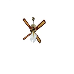 DCG Eltronic VECRD53L, Ventilatore a Soffitto in Legno, 4 Luci, 230v, 50hz